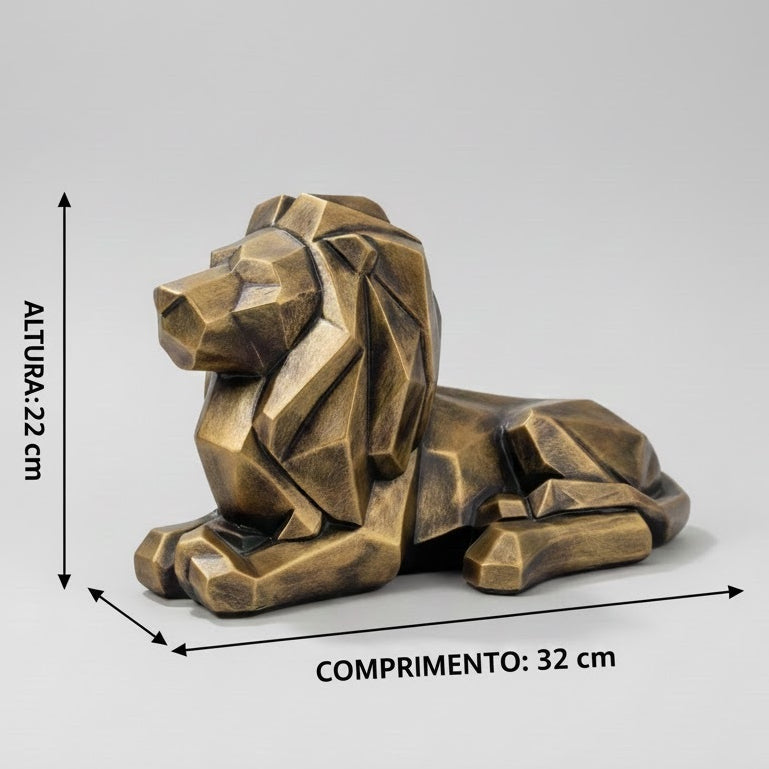 Escultura Leão Atlas Zahara® – Força e Elegância