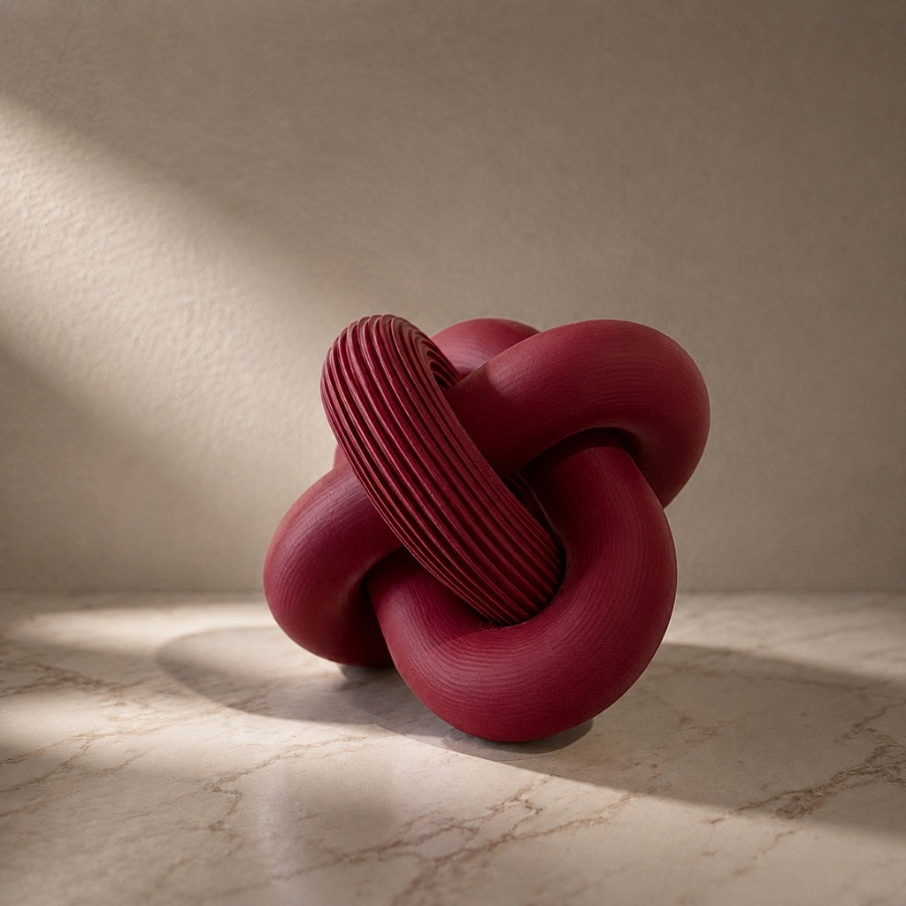 Escultura Elo Nara Zahara® – Forma Orgânica e Presença - Vinho