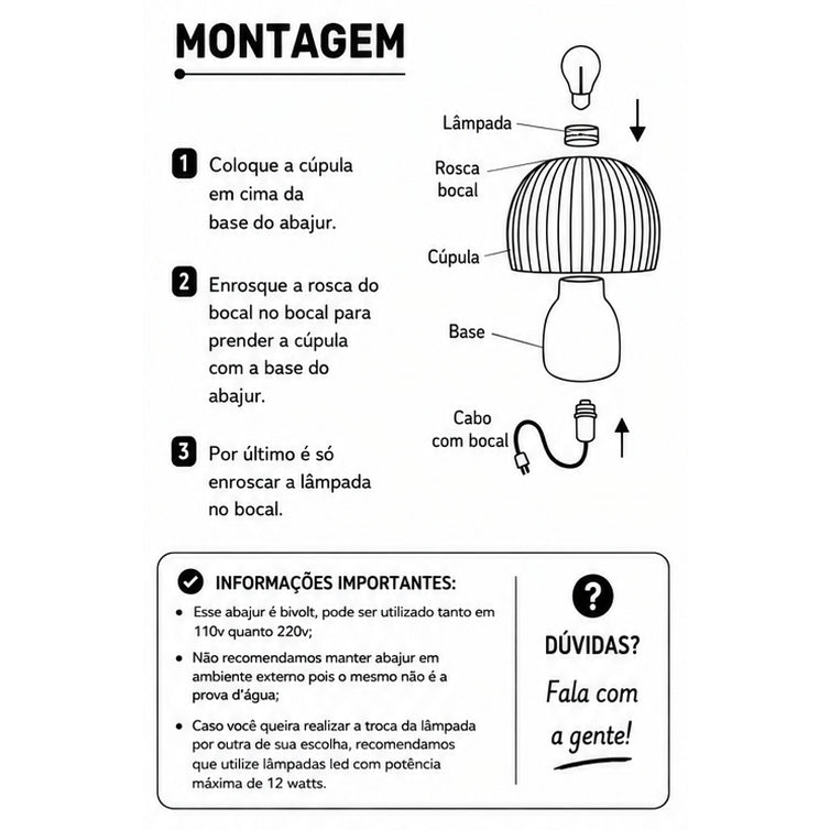 Luminária Bancone Zahara® – Luz e Presença