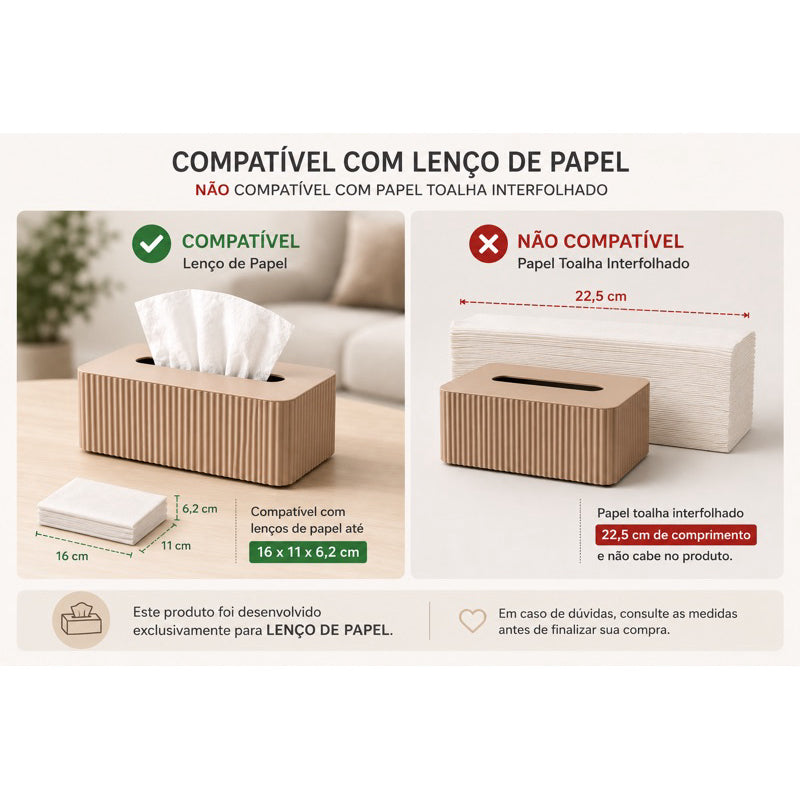 Porta-Lenços Forma Zahara® – Praticidade e Design