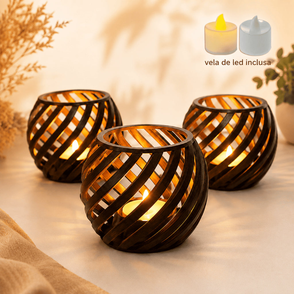 Kit Castiçais Nox Zahara® – Luz e Atmosfera
