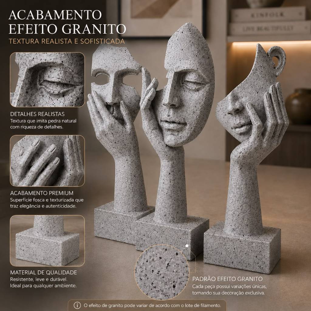 Kit Faces Aura Zahara® – Arte Abstrata e Sofisticação