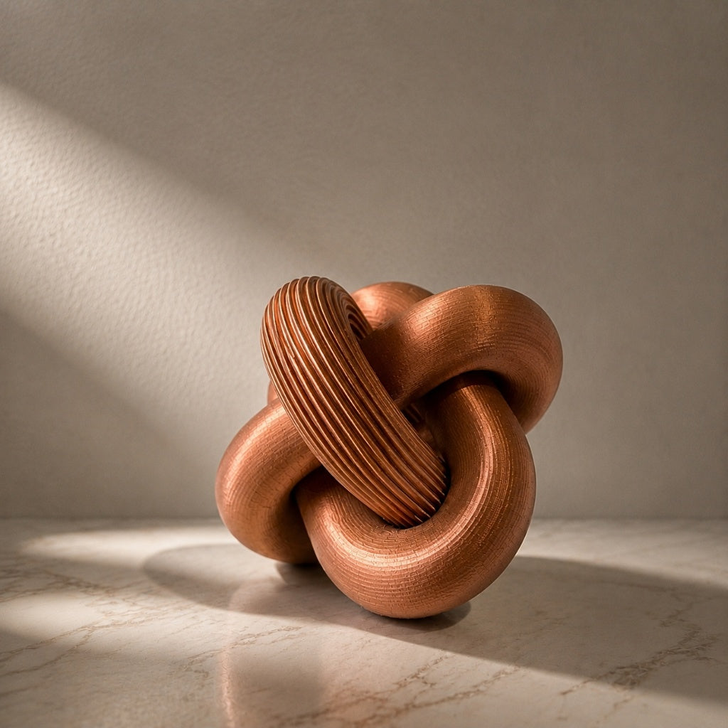 Escultura Elo Nara Zahara® – Forma Orgânica e Presença - Cobre