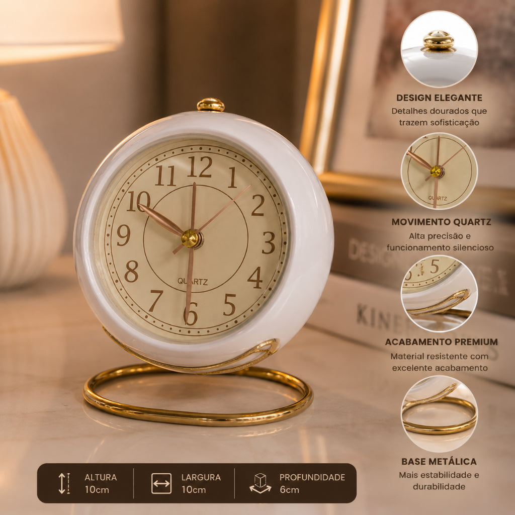 Relógio Tempo Zahara® – Silêncio e Elegância