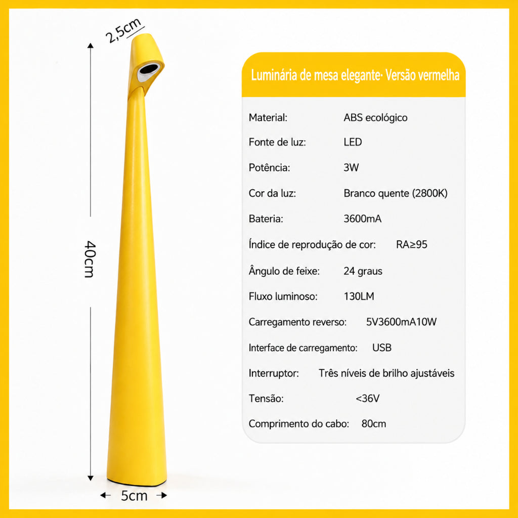 Luminária Lucent Zahara® – Autonomia e Conforto Visual - Modelo 03