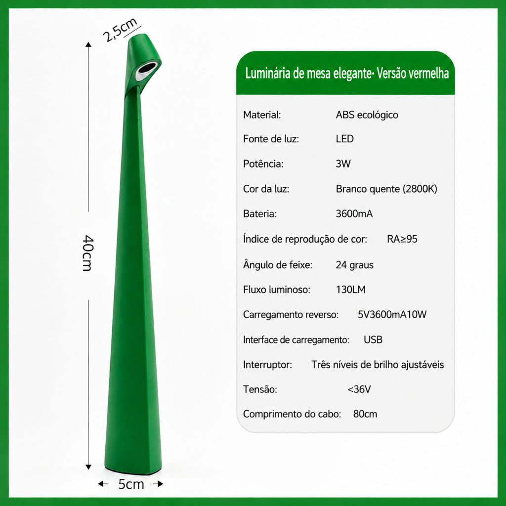 Luminária Lucent Zahara® – Autonomia e Conforto Visual - Modelo 05