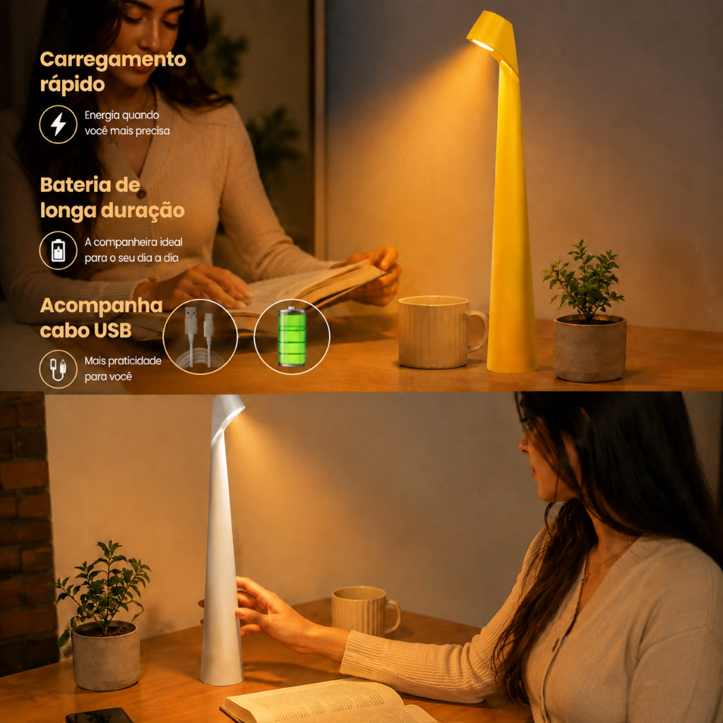 Luminária Lucent Zahara® – Autonomia e Conforto Visual
