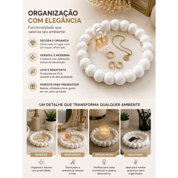 Bandeja Bubble Onda Zahara® – Organização e Estilo