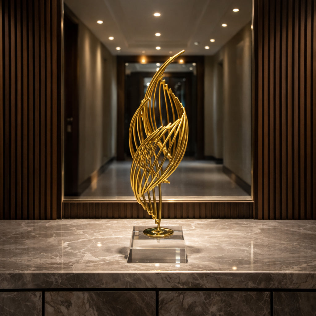 Escultura Chama Élan Zahara® – Arte e Sofisticação