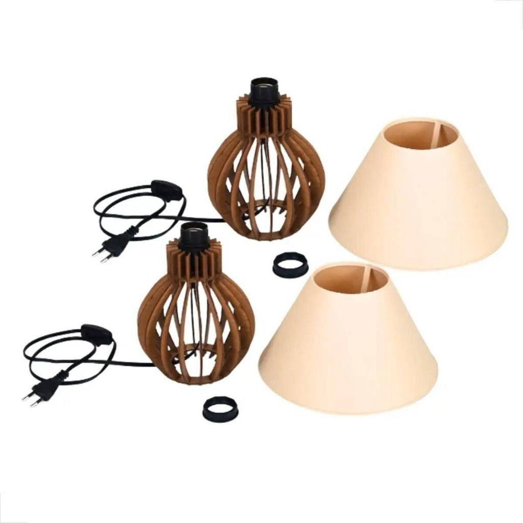 Kit Abajures Noma Zahara® – Aconchego e Equilíbrio