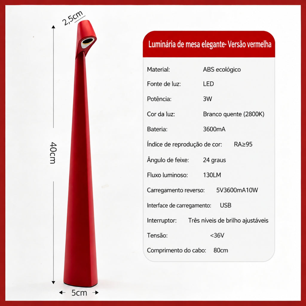 Luminária Lucent Zahara® – Autonomia e Conforto Visual - Modelo 04