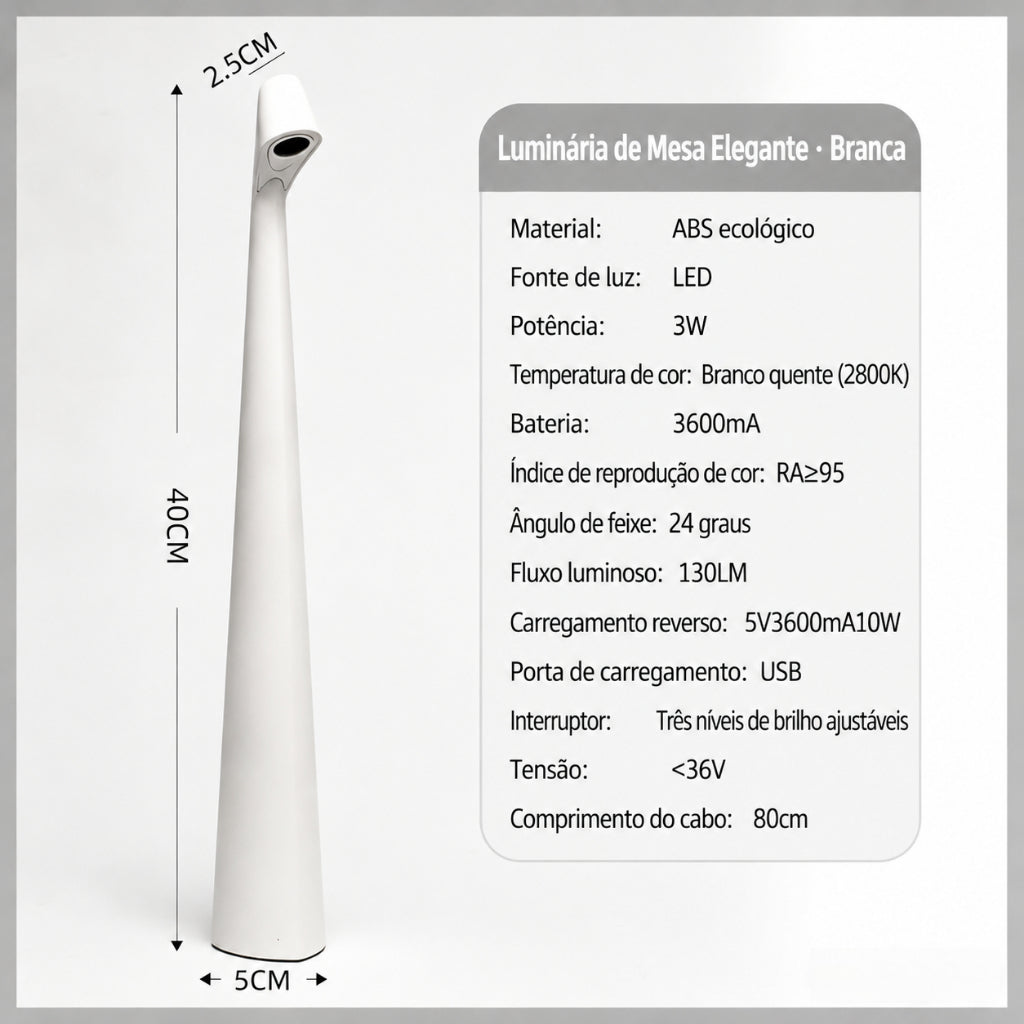 Luminária Lucent Zahara® – Autonomia e Conforto Visual - Modelo 02
